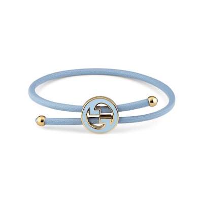 GUCCI グッチ ハートタグ ブルー×シルバー ブレスレット ブルー