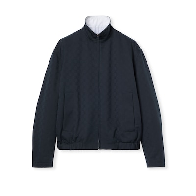 ブランド通販サイト Reversible cotton gabardine zip jacket in dark blue and ルアー・フライ
