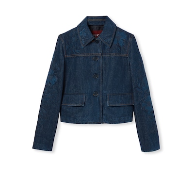 入園入学祝い in embroidery with jacket Denim blue US GUCCI® | ジャケット・アウター