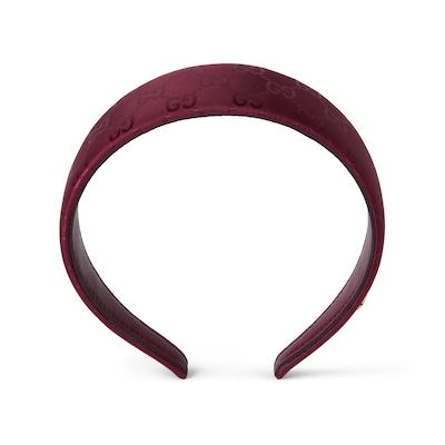 GG nylon hair band in bordeaux | GUCCI® ZA