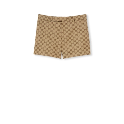 GGキャンバス ショートパンツキャメル＆エボニー | GUCCI公式