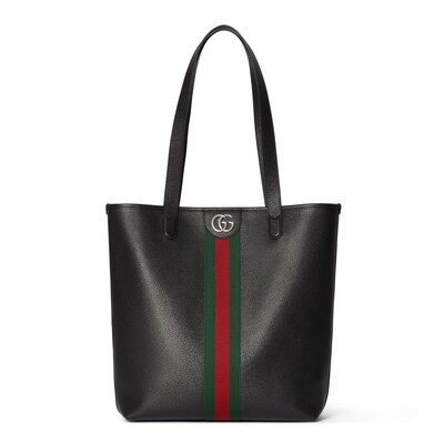 ダブルG ミディアム トートバッグブラック ソフトレザー | GUCCI公式