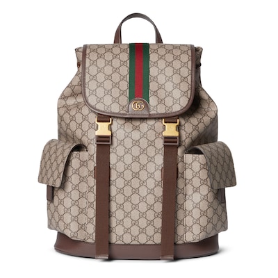 ★送料込★GUCCI オフィディア バックパック リュック オフィディア〕ラージ バックパックベージュ＆ダークブラウン