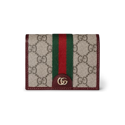 【在庫僅か】GUCCI オフィディア スモールウォレット オフィディア〕スモールウォレットベージュ＆ブラウン GG