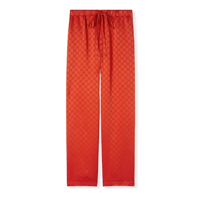 パンツ GUCCI 'satin' pants GG satin pants in bright orange | GUCCI® PL