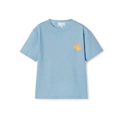 チルドレンズ〕プリント コットン Tシャツライトブルー | GUCCI公式
