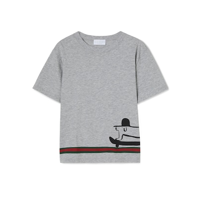 GUCCIチルドレンズ　Tシャツ チルドレンズ〕プリント コットン Tシャツブルー | GUCCI公式