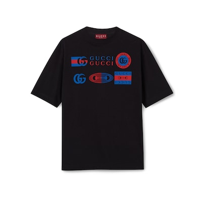 ★GUCCI[グッチ] コットンジャージー プリント Tシャツ★ コットンジャージー プリント Tシャツブラック | GUCCI公式