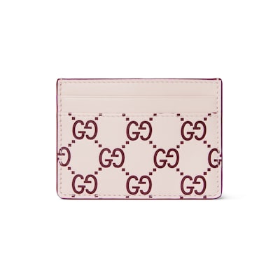 GUCCI ピンク GGパターン アルバム 29ページ ダブルG ジップアラウンド ウォレットダスティ ピンク＆GG