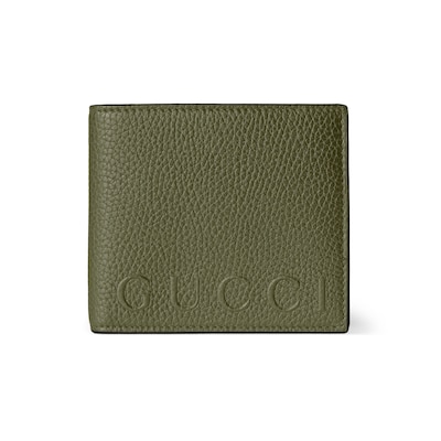 日本限定 GUCCI ロゴ コインウォレットダークグリーン レザー
