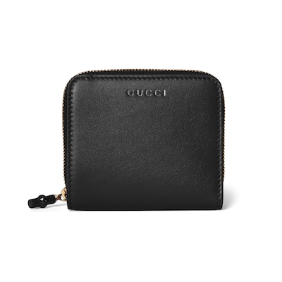 GUCCI 財布 バンブー グッチ バンブー付き ダブルG ミディアム ウォレットブラック