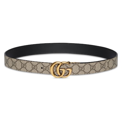 【GUCCI】 GGマーモント 細ベルト GGマーモント〕リバーシブル ベルトブラック レザー | GUCCI公式