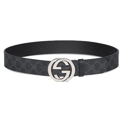 GUCCI GG ベルト（ダブルG バックル） GUCCI グッチ フレーム付きダブルGバックルベルト ブラック