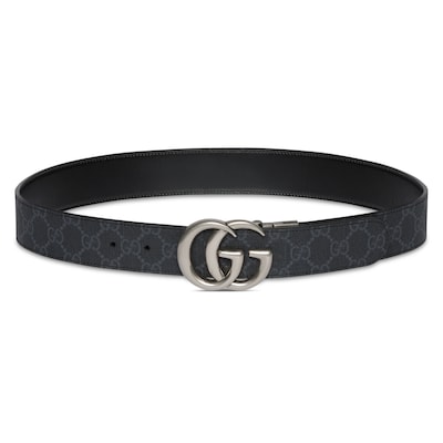 ダブルG リバーシブル ベルトブラック GGスプリーム | GUCCI公式