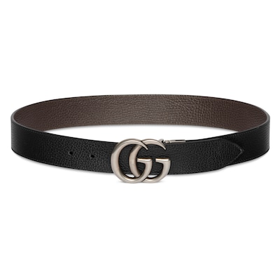 sore　GUCCI リバーシブル GGベルトGGマーモント 黒 ブランド グッチ(GUCCI)グッチ GGマーモント リバーシブルベルト ベルト