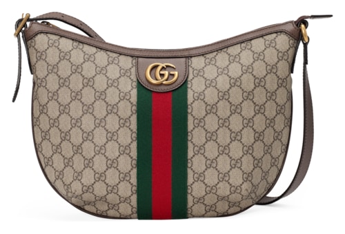 【GUCCI 】GG Ophidia Studded Half Moon Shoulder Bag PINK MIX 598125_9IK3T_8745_001_080_0000
