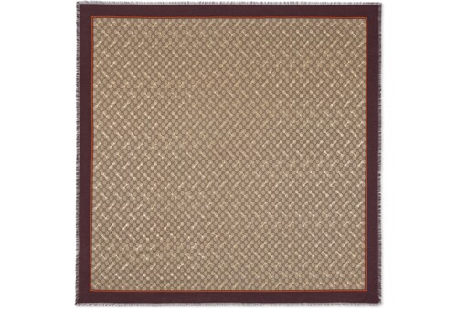 【GUCCI】GG PRINT WITH HORSEBIT MODAL SHAWL◆6625773GA40 GG print with Horsebit silk shawl in beige and ebony | GUCCI® US