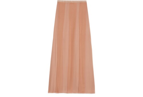 Silk chiffon skirt in Neutral Ready-to-wear | GUCCI® SI