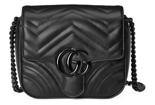 GG Marmont mini shoulder bag in Black Leather GUCCI SI