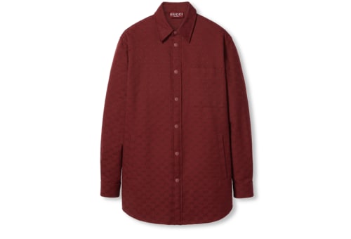 GG canvas shirt in Red Undefined | GUCCI® SI