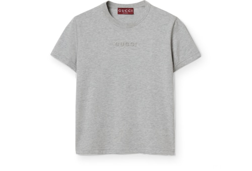 Tシャツ・カットソー GUCCI SS25 Embossed logo shirt (823830Z7AMD 4030) 798764_XJGW8_1160_001_100_0000