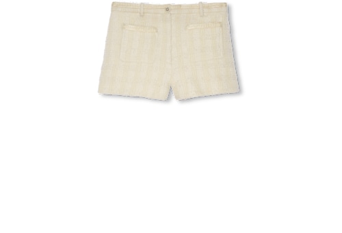 ショートパンツ GUCCI Contrast band tweed bermuda shorts Gucci Sand Tweed Bermuda Shorts | italist