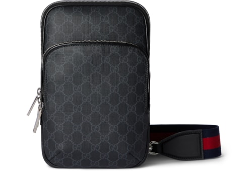 GG Black small slingbag in Black GG Canvas | GUCCI® SI