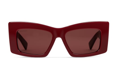 小物 GUCCI sunglasses unisex ribbon Bordeaux Square frame sunglasses in Bordeaux Undefined | GUCCI® SI