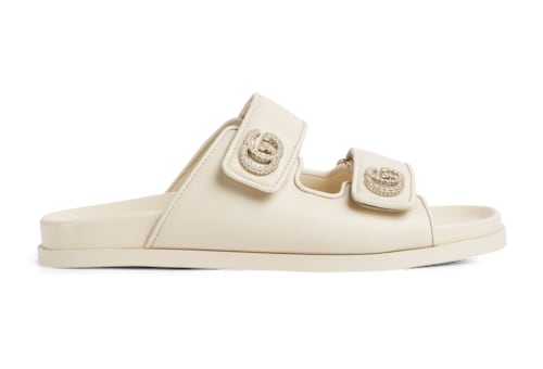 超美品‼️GUCCI ホワイトミュール ダブルGロゴ GUCCI （新品・未使用品）グッチ ダブルG バックストラップ