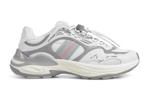 スニーカー GUCCI Gucci 2.0 sneakers Women's Gucci 2.0 sneaker in grey and Rosso Ancora mesh and