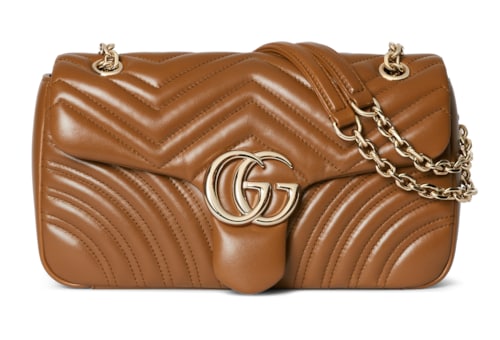 GG Marmont medium shoulder bag in Brown Leather | GUCCI® SI