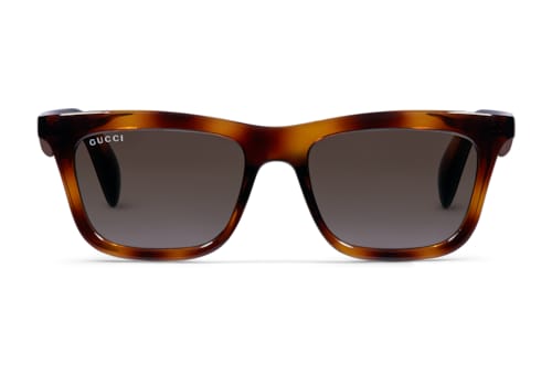 Rectangular frame sunglasses in Brown Grey Undefined | GUCCI® SI
