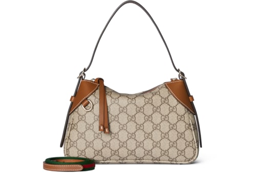 ★関税込み★ GUCCI GG Emblem Leather Shoulder bag GUCCI GG Emblem medium logo-debossed leather shoulder bag