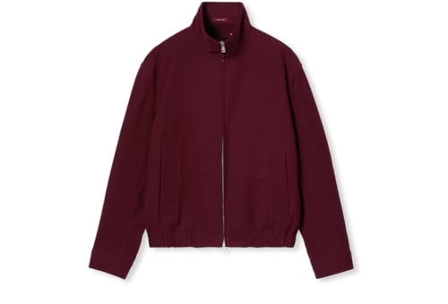 GUCCI *グッチ* EMBOSSED GABARDINE ボンバージャケット Embossed gabardine bomber jacket in Bordeaux Ready-to-wear