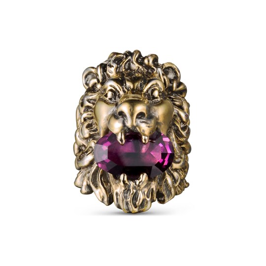 Lion Head Ring With Crystal Gucci Rings 402763j1d508083 Lion Head Ring With Crystal