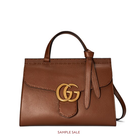 gucci marmont top handle brown