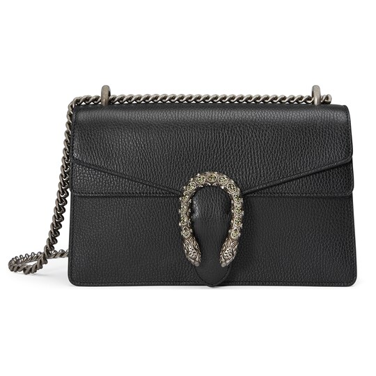 Dionysus Small Shoulder Bag In Black Leather Gucci Women S Dionysus Small Shoulder Bag In Black Leather Gucci Women S Bags