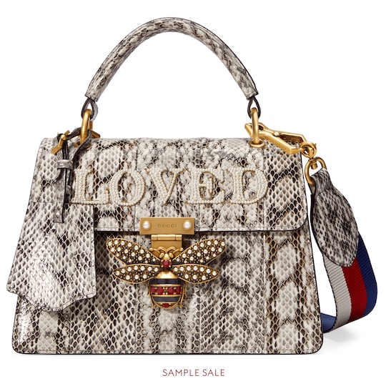 queen margaret系列小号蛇皮手提包