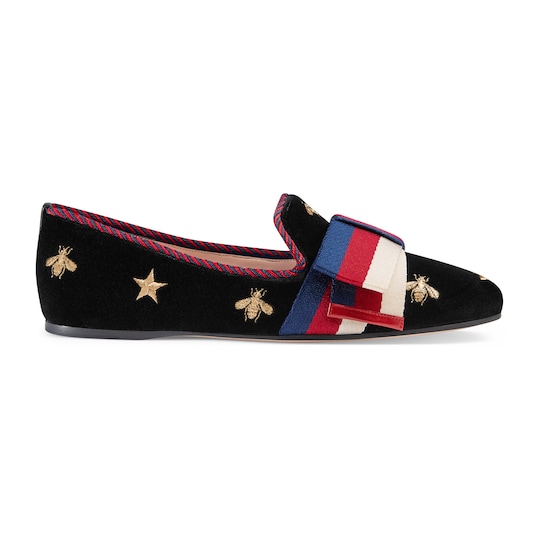 gucci flats bow