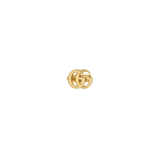 Gg Running Yellow Gold Single Earring In 18k Gucci Gg Running Yellow Gold Single Earring