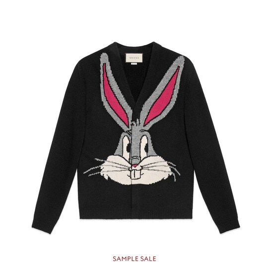 兔八哥羊毛针织开衫 - gucci 套头衫&开衫 519449x9s801082