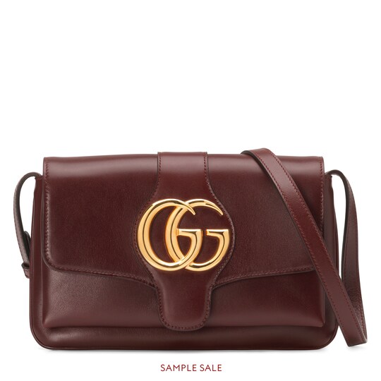 Arli Small Shoulder Bag In Burgundy Leather Gucci Women S Arli Small Shoulder Bag