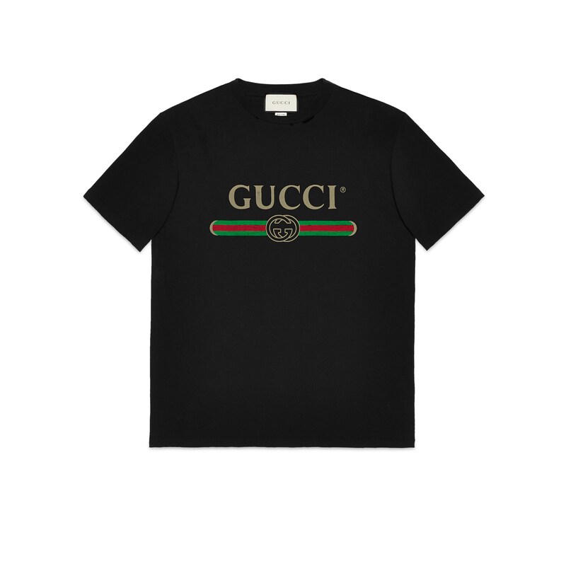 GUCCI OVERSIZE T-SHIRT WITH GUCCI LOGO,457095X5L891948