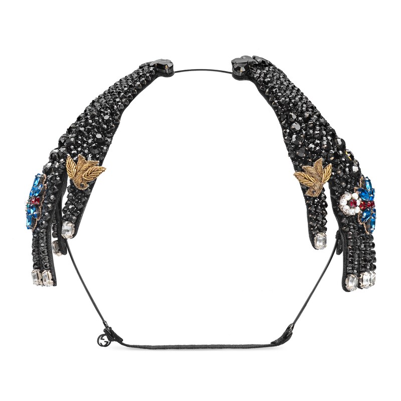 Hairband in metal with crystals