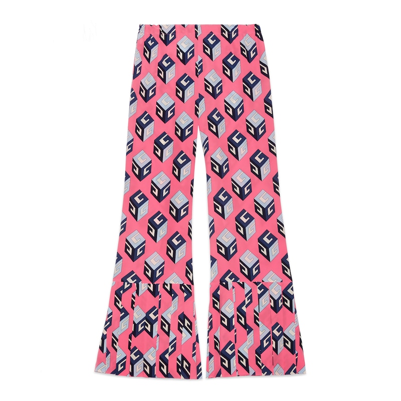 GUCCI GG WALLPAPER PRINT SILK PANT