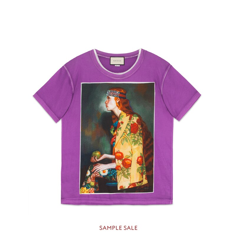 purple gucci shirt