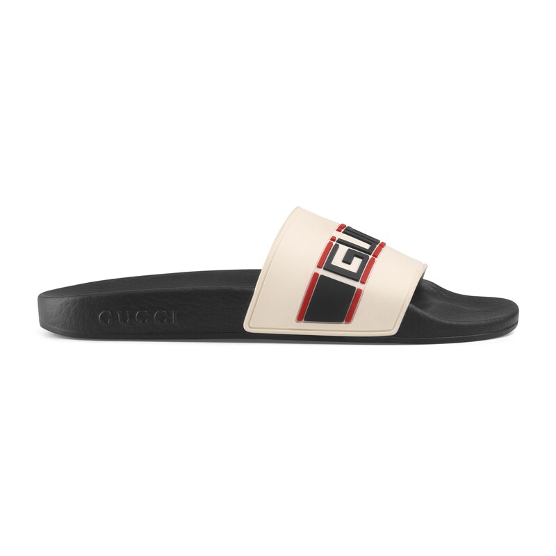 gucci slides red white and blue