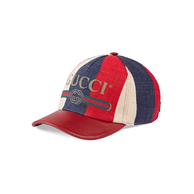 blue and red gucci hat