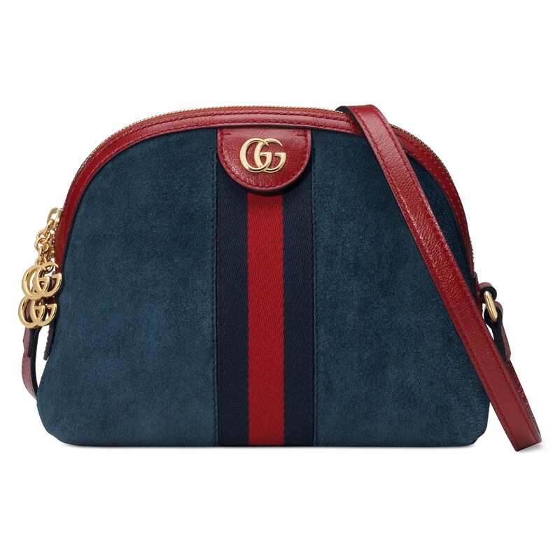 Gucci Ophidia Suede Crossbody Bag - Blue | ModeSens