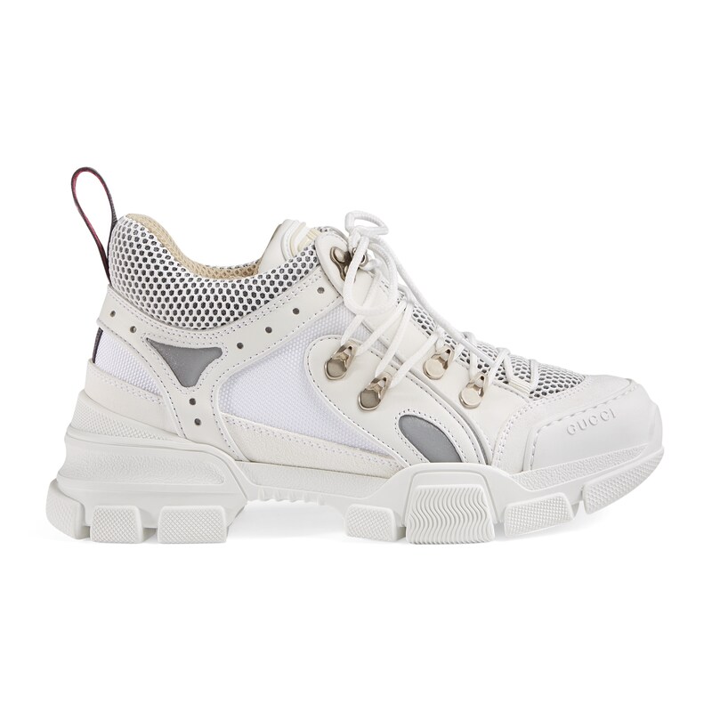 Gucci Flashtrek Sneakers In White Leather